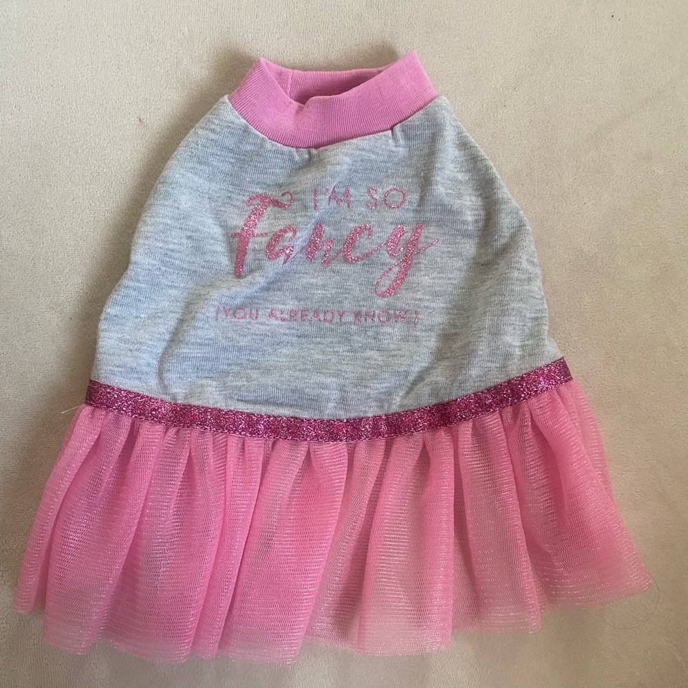 Pink Dog Dress W Glitter 💖